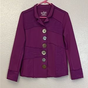 neon buddha Jackets Coats Neon Buddha Womens Plum Big Button